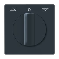 2CKA001710A1886 Плата центральная (накладка) с поворотной ручкой, с маркировкой для механизма выключателя жалюзи 2712/2713 U и 2722/2723 U, IP44, серия Allwetter 44, цвет антрацит