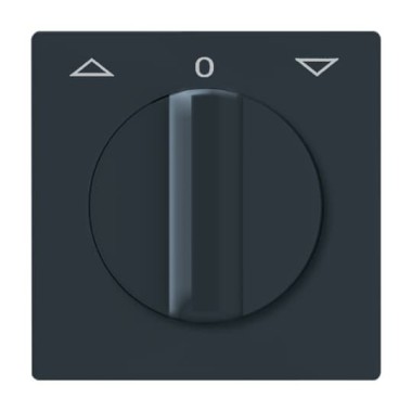 2CKA001710A1886 Плата центральная (накладка) с поворотной ручкой, с маркировкой для механизма выключателя жалюзи 2712/2713 U и 2722/2723 U, IP44, серия Allwetter 44, цвет антрацит