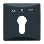 2CKA001710A1894 Плата центральная (накладка) с поворотной ручкой, с маркировкой для механизма выключателя жалюзи с зам. 2712/2713 U и 2722/2723 U, IP44, серия Allwetter 44, цвет антрацит