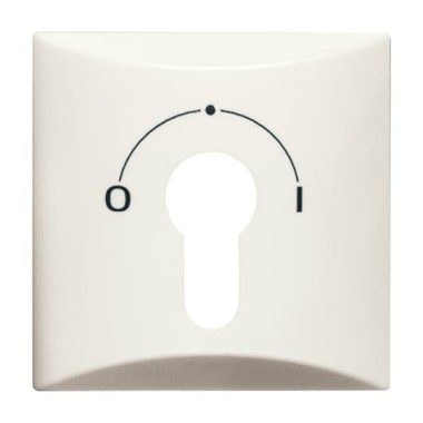 2CKA001710A2249 Плата центральная (накладка) с поворотной ручкой, с маркировкой для механизма выключателя с зам. 2733 USL-101, IP44, серия Allwetter 44, цвет слоновая кость