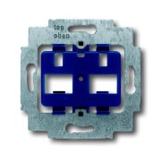 2CKA001710A3100 Суппорт для 2-х разъёмов ITT-Cannon RJ45 кат.5, typ 808 RJ45 Mark III, с синим цоколем, без монтажных лапок
