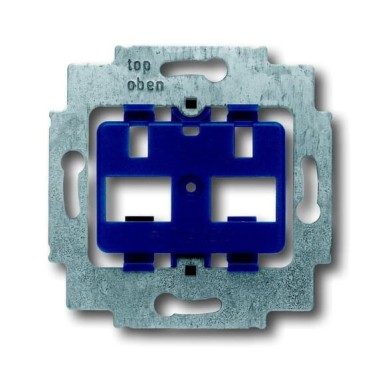 2CKA001710A3100 Суппорт для 2-х разъёмов ITT-Cannon RJ45 кат.5, typ 808 RJ45 Mark III, с синим цоколем, без монтажных лапок