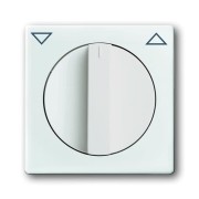 2CKA001710A3172 Плата центральная с поворотной ручкой, с маркировкой, для механизма выключателя жалюзи 2712/2713 U и 2722/2723 U, серия Future/Axcent/Carat/Династия, цвет альпийский белый