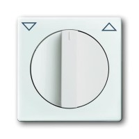 2CKA001710A3172 Плата центральная с поворотной ручкой, с маркировкой, для механизма выключателя жалюзи 2712/2713 U и 2722/2723 U, серия Future/Axcent/Carat/Династия, цвет альпийский белый