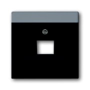 2CKA001710A3616 Плата центральная (накладка) для 1-постовой телекоммуникационной розетки 0213, 0218/11, 0220, 0221 с полем для надписи, серия Future/Axcent/Carat/Династия, цвет антрацит