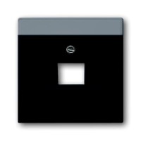 2CKA001710A3616 Плата центральная (накладка) для 1-постовой телекоммуникационной розетки 0213, 0218/11, 0220, 0221 с полем для надписи, серия Future/Axcent/Carat/Династия, цвет антрацит