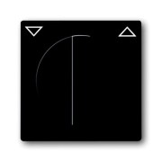 2CKA001710A3623 Плата центральная с поворотной ручкой, с маркировкой, для механизма выключателя жалюзи 2712/2713 U и 2722/2723 U, серия Future/Axcent/Carat/Династия, цвет антрацит