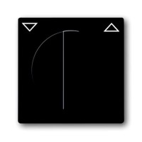 2CKA001710A3623 Плата центральная с поворотной ручкой, с маркировкой, для механизма выключателя жалюзи 2712/2713 U и 2722/2723 U, серия Future/Axcent/Carat/Династия, цвет антрацит