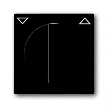 2CKA001710A3623 Плата центральная с поворотной ручкой, с маркировкой, для механизма выключателя жалюзи 2712/2713 U и 2722/2723 U, серия Future/Axcent/Carat/Династия, цвет антрацит