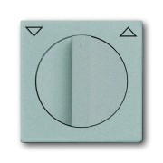 2CKA001710A3661 Плата центральная с поворотной ручкой, с маркировкой, для механизма выключателя жалюзи 2712/2713 U и 2722/2723 U, серия Future/Axcent/Carat/Династия, цвет серебристо-алюминиевый