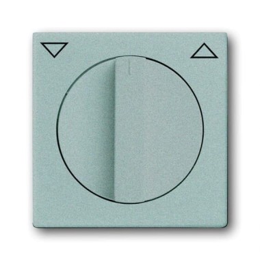 2CKA001710A3661 Плата центральная с поворотной ручкой, с маркировкой, для механизма выключателя жалюзи 2712/2713 U и 2722/2723 U, серия Future/Axcent/Carat/Династия, цвет серебристо-алюминиевый