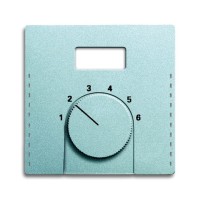 2CKA001710A3697 Плата центральная (накладка) для механизма терморегулятора 1094 UTA, 1097 UTA, серия Future/Axcent/Carat/Династия, цвет серебристый алюминий