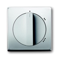 2CKA001710A3759 Плата центральная (накладка) с поворотной ручкой для переключателя на 3 положения 2710/1 U, серия pure/сталь