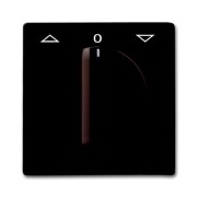 2CKA001710A3801 Плата центральная (накладка) с поворотной ручкой, с маркировкой для механизма выключателя жалюзи 2712/2713 U и 2722/2723 U, IP44, серия Allwetter 44, цвет коричневый