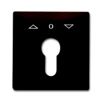 2CKA001710A3803 Плата центральная (накладка) с поворотной ручкой, с маркировкой для механизма выключателя жалюзи с зам. 2712/2713 U и 2722/2723 U, IP44, серия Allwetter 44, цвет коричневый