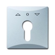 2CKA001710A3804 Плата центральная (накладка) с поворотной ручкой, с маркировкой для механизма выключателя жалюзи с зам. 2712/2713 U и 2722/2723 U, IP44, серия Allwetter 44, цвет серебристо-алюминиевый