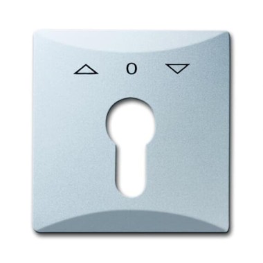 2CKA001710A3804 Плата центральная (накладка) с поворотной ручкой, с маркировкой для механизма выключателя жалюзи с зам. 2712/2713 U и 2722/2723 U, IP44, серия Allwetter 44, цвет серебристо-алюминиевый