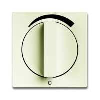 2CKA001710A3807 Плата центральная (накладка) с поворотной ручкой для регуляторов громкости WHD, тип LR mono BJ UP, с маркировкой, серия Future/Axcent/Carat/Династия, цвет слоновая кость