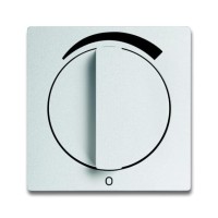 2CKA001710A3811 Плата центральная (накладка) с поворотной ручкой для регуляторов громкости WHD, тип LR mono BJ UP, с маркировкой, серия Future/Axcent/Carat/Династия, цвет серебристо-алюминиевый