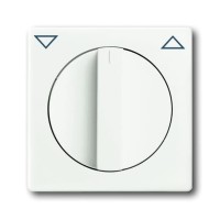 2CKA001710A3872 Плата центральная с поворотной ручкой, с маркировкой, для механизма выключателя жалюзи 2712/2713 U и 2722/2723 U, серия Future/Axcent/Carat/Династия, цвет белый бархат