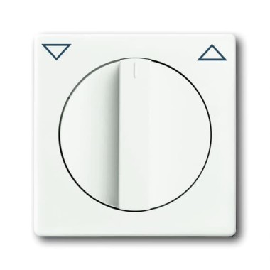 2CKA001710A3872 Плата центральная с поворотной ручкой, с маркировкой, для механизма выключателя жалюзи 2712/2713 U и 2722/2723 U, серия Future/Axcent/Carat/Династия, цвет белый бархат