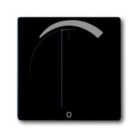 2CKA001710A3892 Плата центральная (накладка) с поворотной ручкой для регуляторов громкости WHD, тип LR mono BJ UP, с маркировкой, серия Future/Axcent/Carat/Династия, цвет чёрный бархат