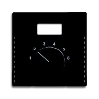 2CKA001710A3906 Плата центральная (накладка) для механизма терморегулятора 1094 UTA, 1097 UTA, серия Future/Axcent/Carat/Династия, цвет черный бархат