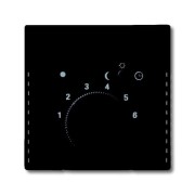 2CKA001710A3909 Плата центральная (накладка) для механизма терморегулятора  1095 U/UF, 1096 U, серия Future/Axcent/Carat/Династия, цвет чёрный бархат