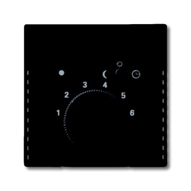 2CKA001710A3909 Плата центральная (накладка) для механизма терморегулятора  1095 U/UF, 1096 U, серия Future/Axcent/Carat/Династия, цвет чёрный бархат