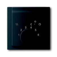 2CKA001710A3919 Плата центральная (накладка) для механизма терморегулятора  1095 U, 1096 U, серия impuls, цвет чёрный бархат