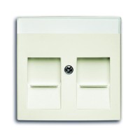 2CKA001710A3943 Плата центральная (накладка) для коммуникационных розеток с суппортами 1810, 1812, 1814, 1816, 1818, 1819 и 1820, серия Basic 55, цвет chalet-white