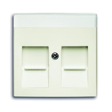 2CKA001710A3943 Плата центральная (накладка) для коммуникационных розеток с суппортами 1810, 1812, 1814, 1816, 1818, 1819 и 1820, серия Basic 55, цвет chalet-white