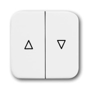 2CKA001713A0200 Клавиша для механизма выключателя жалюзи 2000/4 U и 2020/4 U с маркировкой, серия Reflex SI, цвет альпийский белый