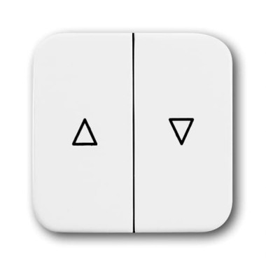 2CKA001713A0200 Клавиша для механизма выключателя жалюзи 2000/4 U и 2020/4 U с маркировкой, серия Reflex SI, цвет альпийский белый