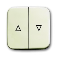 2CKA001713A0201 Клавиша для механизма выключателя жалюзи 2000/4 U и 2020/4 U с маркировкой, серия Busch-Duro 2000 SI, цвет слоновая кость