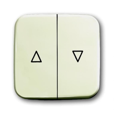 2CKA001713A0201 Клавиша для механизма выключателя жалюзи 2000/4 U и 2020/4 U с маркировкой, серия Busch-Duro 2000 SI, цвет слоновая кость