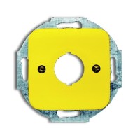 2CKA001724A2696 Плата центральная (накладка) с суппортом для командно-сигнальных приборов D=22.5 мм, серия Reflex SI, цвет жёлтый