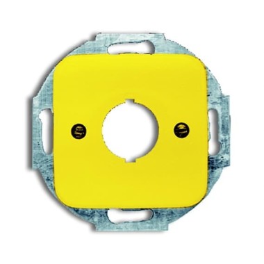 2CKA001724A2696 Плата центральная (накладка) с суппортом для командно-сигнальных приборов D=22.5 мм, серия Reflex SI, цвет жёлтый