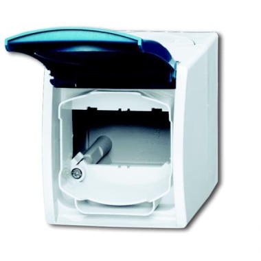 2CKA001724A2751 Корпус IP44 для коммуникационных разъёмов и суппортов DCS от 1850 EB до 1876 EB, с полем для надписи, серия ocean, цвет серый/сине-зелёный