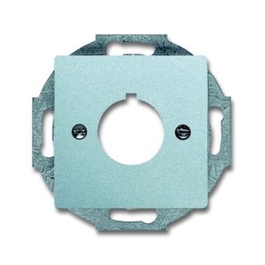 2CKA001724A4261 Плата центральная (накладка) с суппортом для командно-сигнальных приборов D=22.5 мм, серия Future/Axcent/Carat/Династия,  цвет серебристый алюминий