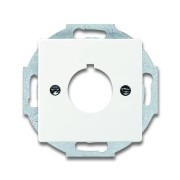 2CKA001724A4296 Плата центральная (накладка) с суппортом для командно-сигнальных приборов D=22.5 мм, серия Future/Axcent/Carat/Династия,  цвет белый бархат