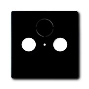 2CKA001724A4298 Плата центральная (накладка) для TV-R-SAT розетки, серия Future/Axcent/Carat/Династия, цвет чёрный бархат