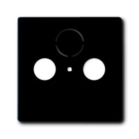 2CKA001724A4298 Плата центральная (накладка) для TV-R-SAT розетки, серия Future/Axcent/Carat/Династия, цвет чёрный бархат