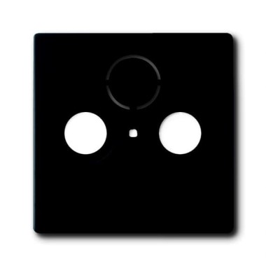 2CKA001724A4298 Плата центральная (накладка) для TV-R-SAT розетки, серия Future/Axcent/Carat/Династия, цвет чёрный бархат