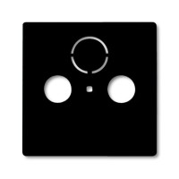 2CKA001724A4314 Плата центральная (накладка) для ТВ-розеток, серия Basic 55, цвет château-black