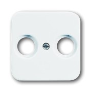 2CKA001724A4326 Плата центральная (накладка) для TV-FM розетки, серия Reflex SI, цвет альпийский белый