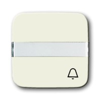 2CKA001731A1999 Клавиша для механизма 1-клавишного выключателя/переключателя/кнопки, с полем для надписи, с символом ЗВОНОК, серия Busch-Duro 2000 SI, цвет слоновая кость