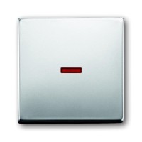 2CKA001751A2957 Клавиша для механизма 1-клавишного выключателя/переключателя/кнопки с красной линзой, серия pure/сталь