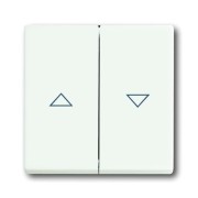 2CKA001751A3022 Клавиша для механизма выключателя жалюзи 2000/4 U и 2020/4 US, с маркировкой, серия Future/Axcent/Carat/Династия, цвет белый бархат