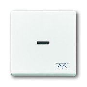 2CKA001751A3084 Клавиша для механизма 1-клавишного выключателя/переключателя/кнопки, с прозрачной линзой и символом СВЕТ, серия Future/Axcent/Carat/Династия, цвет альпийский белый